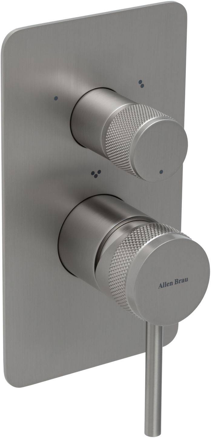 Смеситель для ванны Allen Brau Priority с внутренней частью на 3 потребителя никель 5.31A11-BN