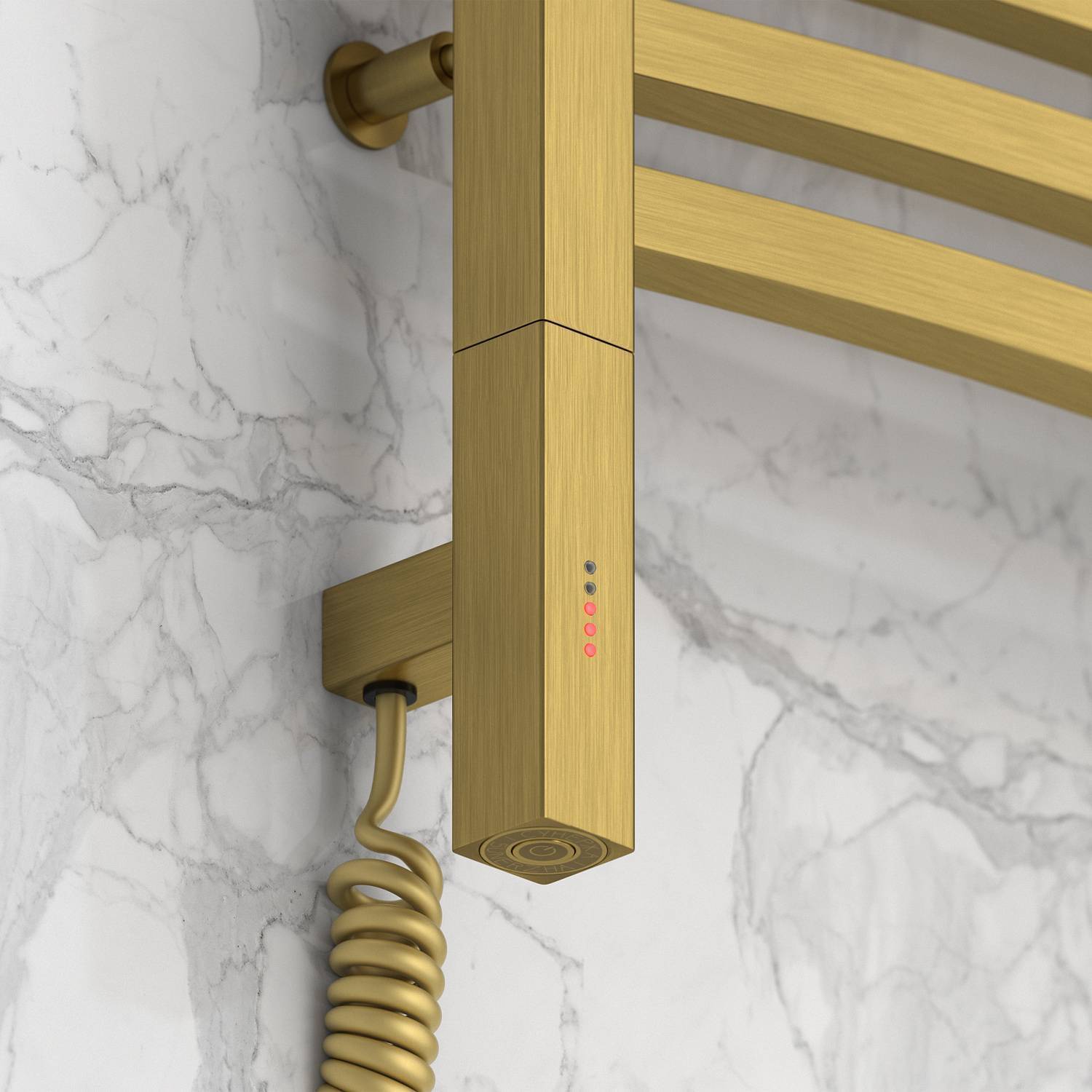 Полотенцесушитель электрический Сунержа Аркус 3.0 530x1120 мм левое подключение состаренная латунь 051-5704-1050