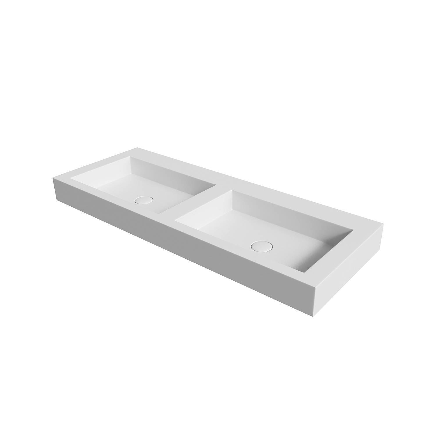 Раковина подвесная Armadi Art Flat 120.4х45.2х10 см белая 888-120