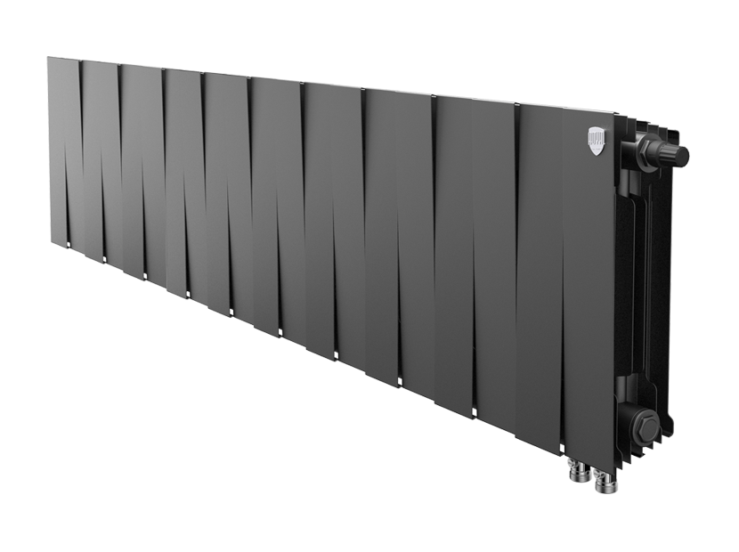 Биметаллический радиатор Royal Thermo PianoForte 300 Noir Sable 20 секций нижнее подключение 1346066