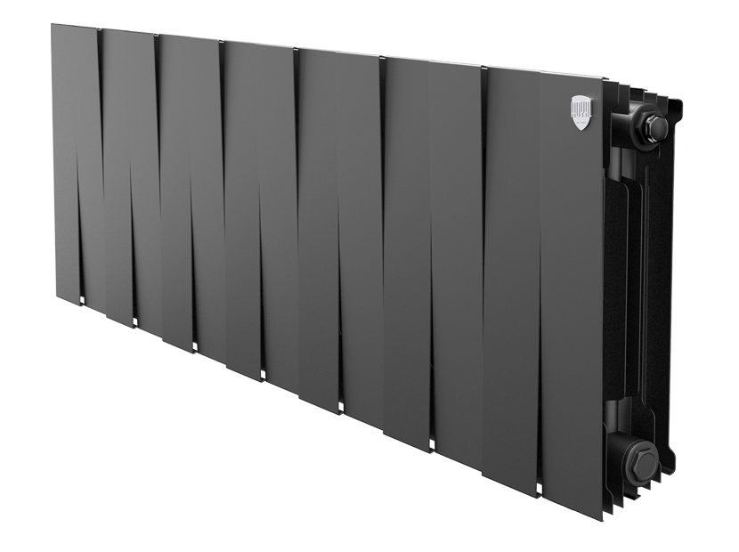 Биметаллический радиатор Royal Thermo PianoForte 300 Noir Sable 14 секций боковое подключение 1346059
