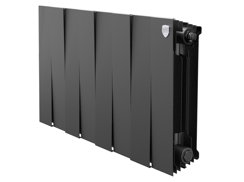 Биметаллический радиатор Royal Thermo PianoForte 300 Noir Sable 8 секций боковое подключение 1346071