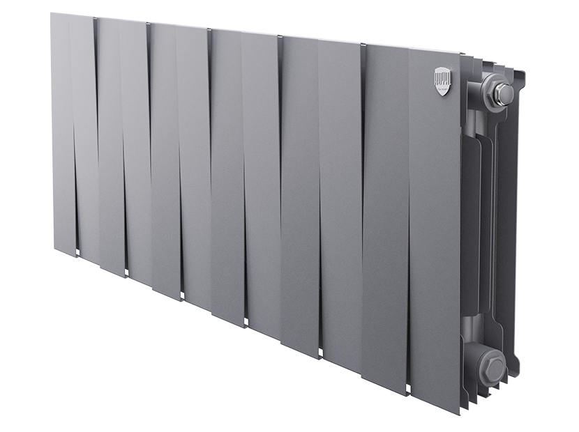 Биметаллический радиатор Royal Thermo PianoForte 300 Silver Satin 12 секций боковое подключение 1346075