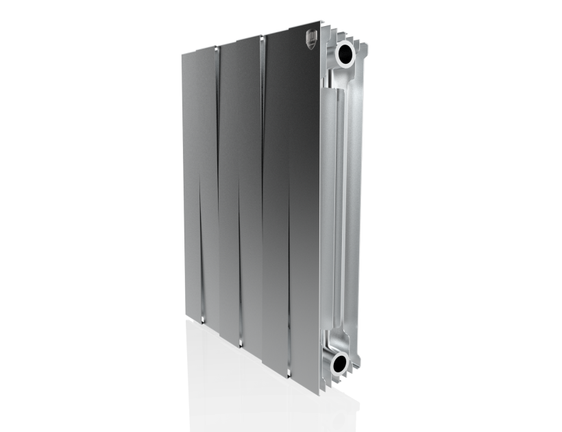 Радиатор биметаллический Royal Thermo PianoForte 500 Silver Satin 6 секций НС-1176340