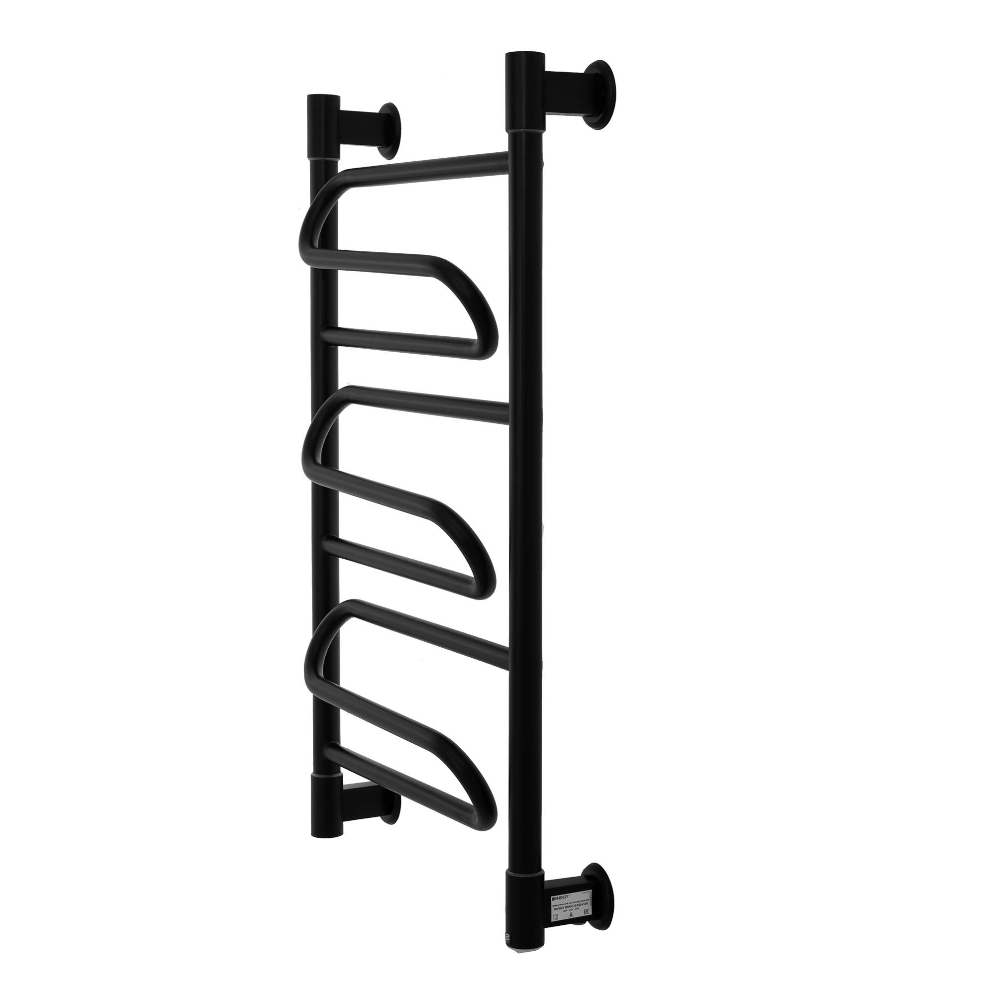 Полотенцесушитель электрический Energy Bravo2 850x500 мм черный матовый EETRBRAVO28550R905M RAL 9005