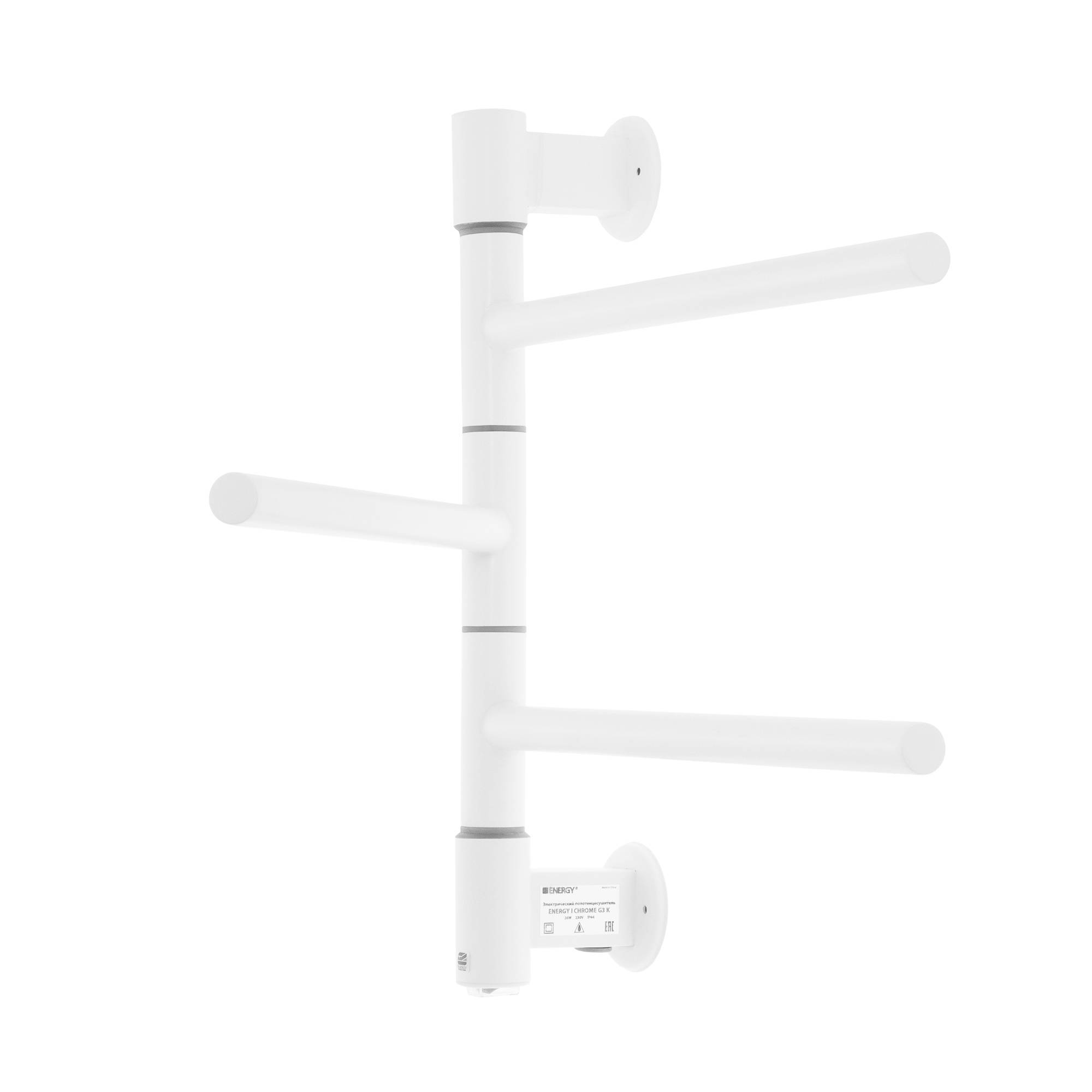 Полотенцесушитель электрический Energy I chrome G3K RAL 9003 EETR00IG3K0000R903M