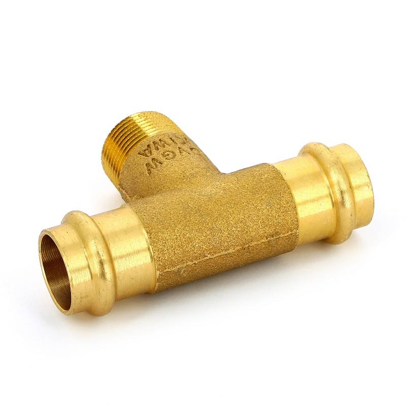 Тройник пресс с наружной резьбой IBP >B< Press 22х3/4х22 бронза P4132G02206022