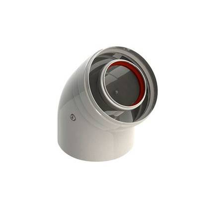 Колено коаксиальное Viessmann LAS 45° D=60/100 мм (2 шт.) 7194837