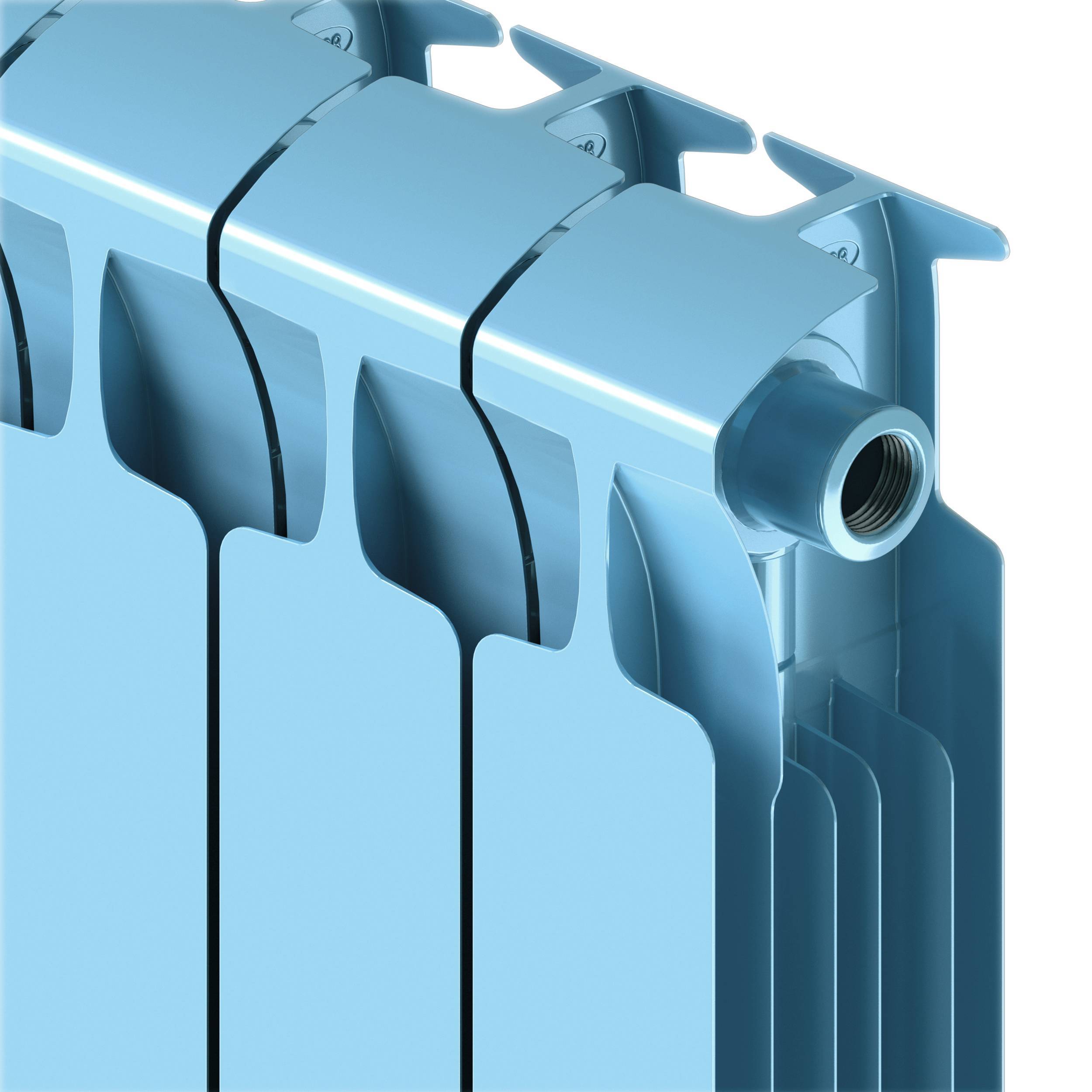 Радиатор биметаллический RIFAR Monolit 500 10 секций боковое подключение бордо R-MN-500-10 RAL 3011