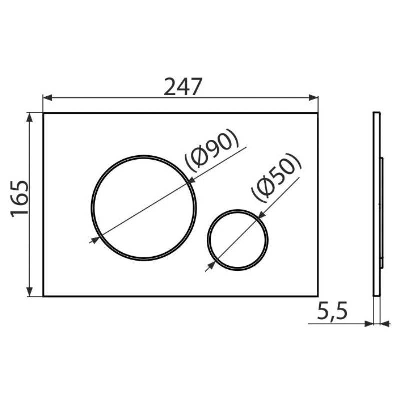 Кнопка смыва Alcaplast M670 белая M670