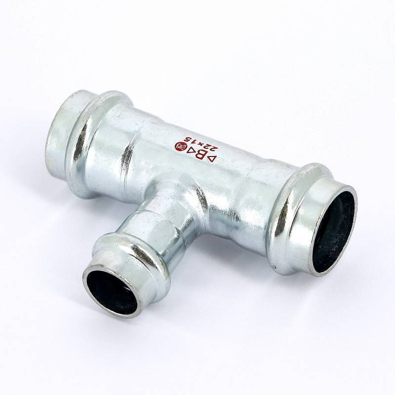 Тройник пресс IBP 22х15х22 мм оцинкованная сталь PC5130 0221522