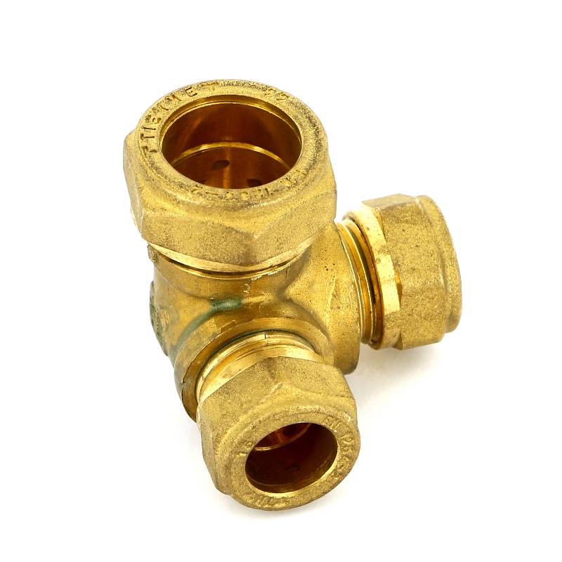 Тройник обжимной трехплоскостной Tiemme 22х15х15 мм 1000198