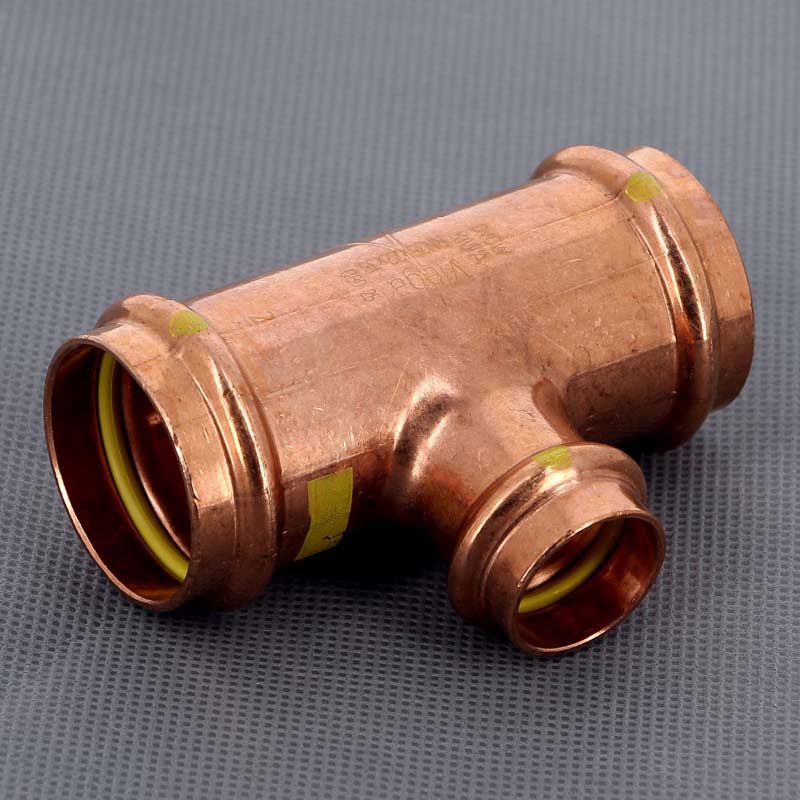 Тройник пресс медный Viega Profipress G 35x22x35 мм 346072