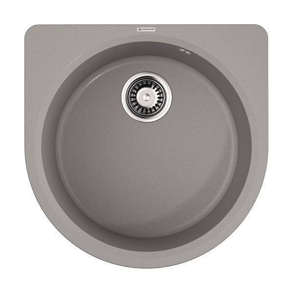Кухонная мойка Omoikiri Akegata 51-GR Artgranit 51x51 см leningrad grey 4993756