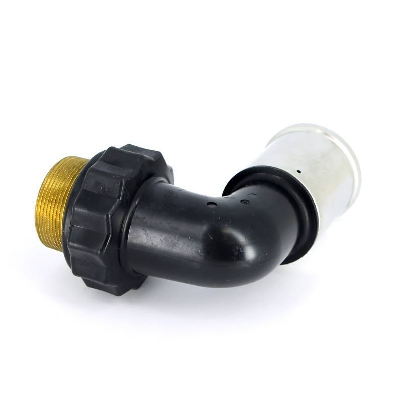 Угольник 90° пресс с наружной резьбой HENCO PVDF 63x2 5PK-6310