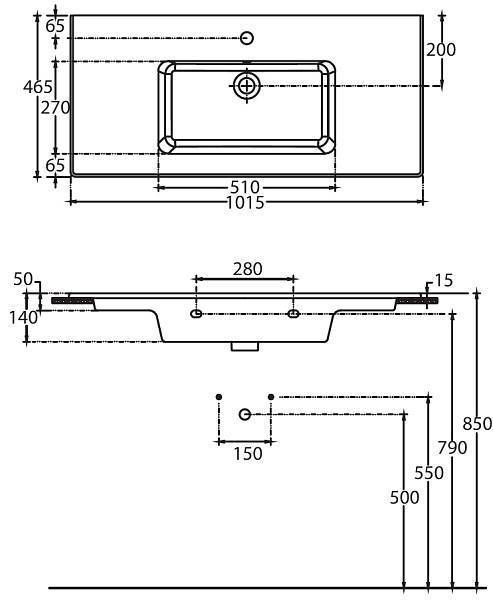 Раковина Allen Brau Fantasy 102 см белая 4.11027.20