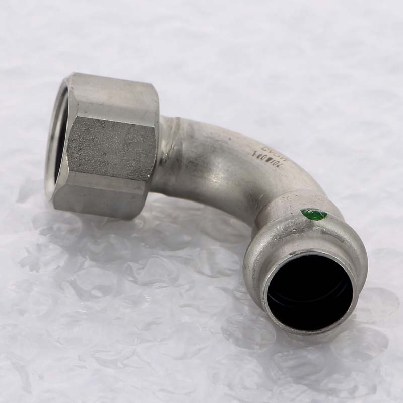 Угольник переходной Viega Sanpress Inox 90° 15х1/2 пресс-В нержавеющая сталь 437091