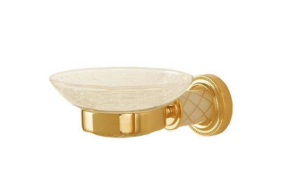 Мыльница Boheme Murano круглая подвесная золото 10903-W-G