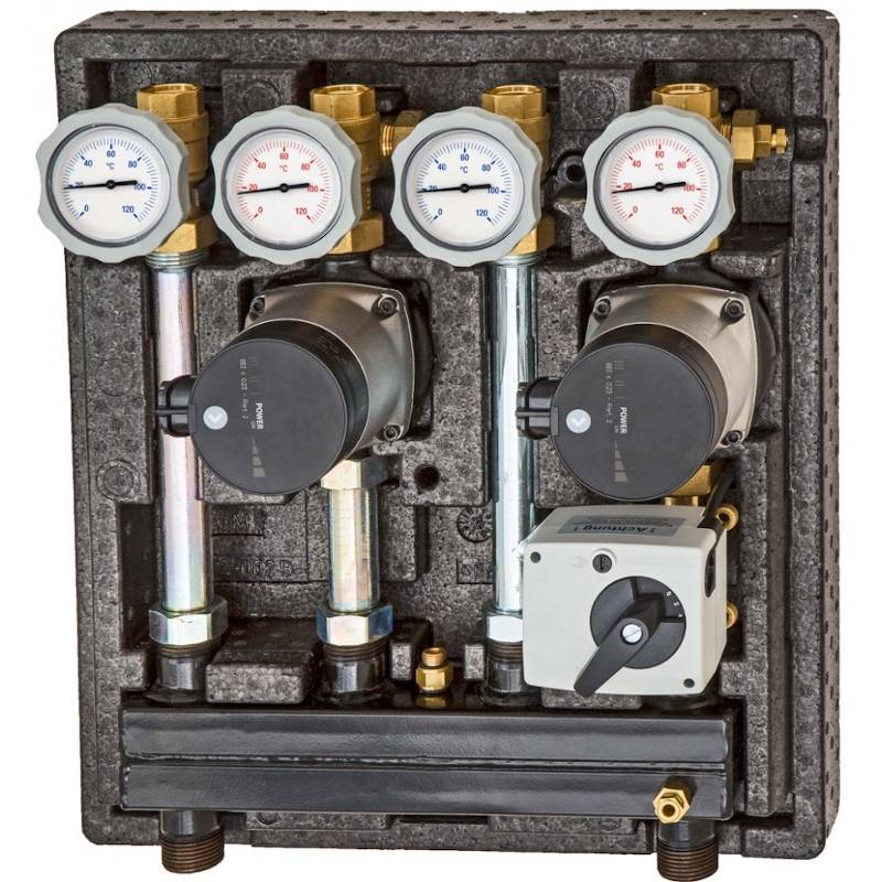 Насосно-смесительный модуль Meibes Kombimix 2MK без насосов и сервоприводов M26101EAOSRU