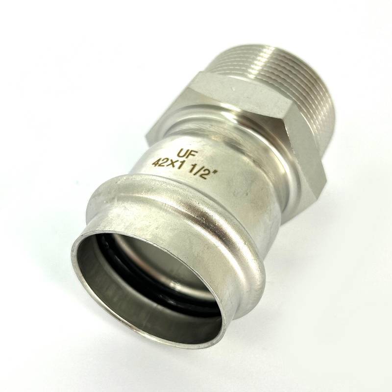 Муфта пресс-Н STOUT 42x1 1/2 нержавеющая сталь 772S6600