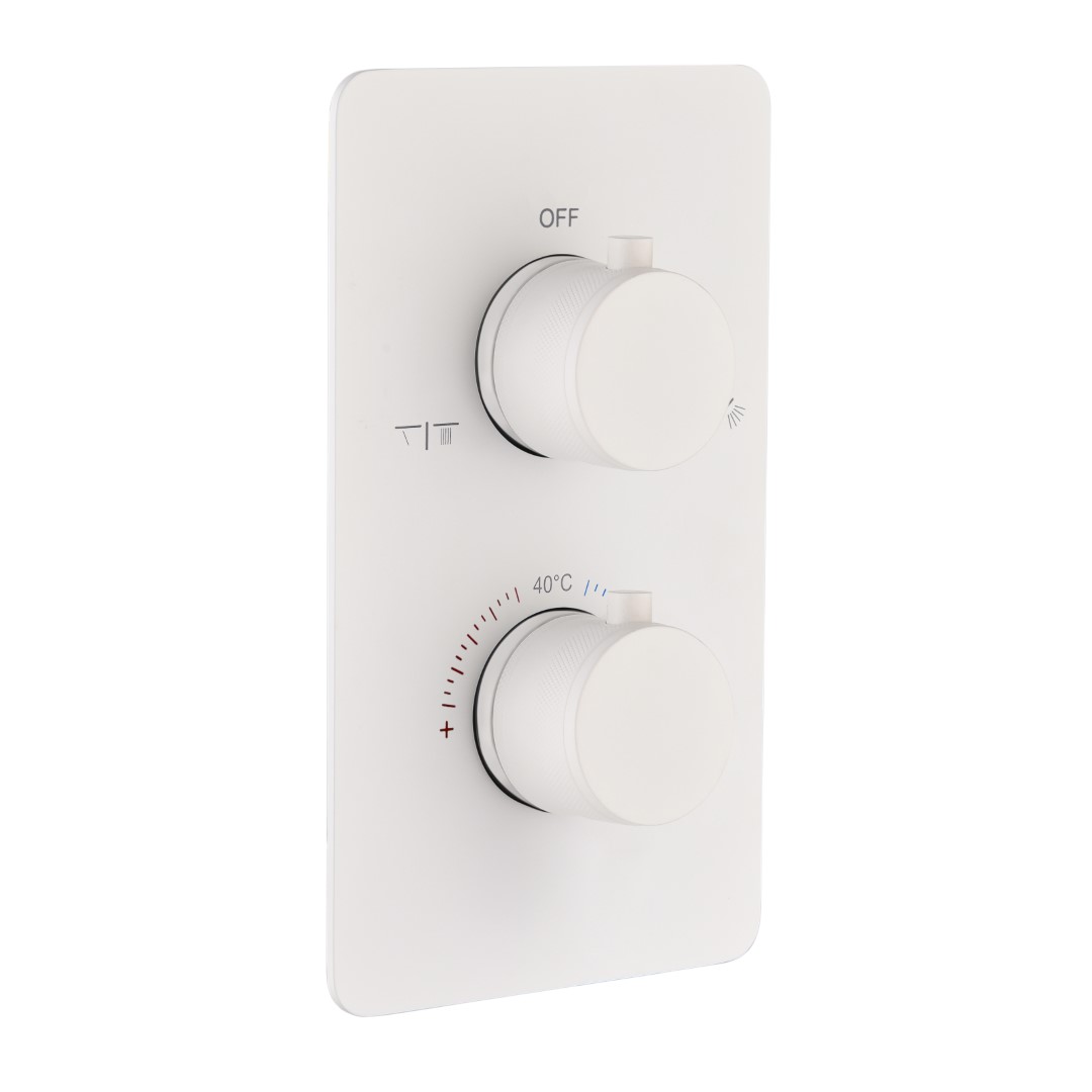 Смеситель термостатический встраиваемый Boheme Cell на 2 потребителя с внутренней частью matt white 134-2-MW