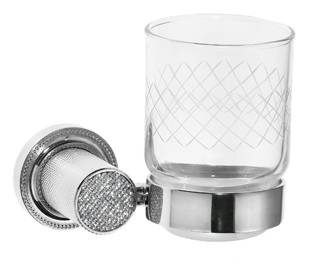 Стакан для зубных щеток подвесной Boheme Royal Cristal хром 10924-CR-B