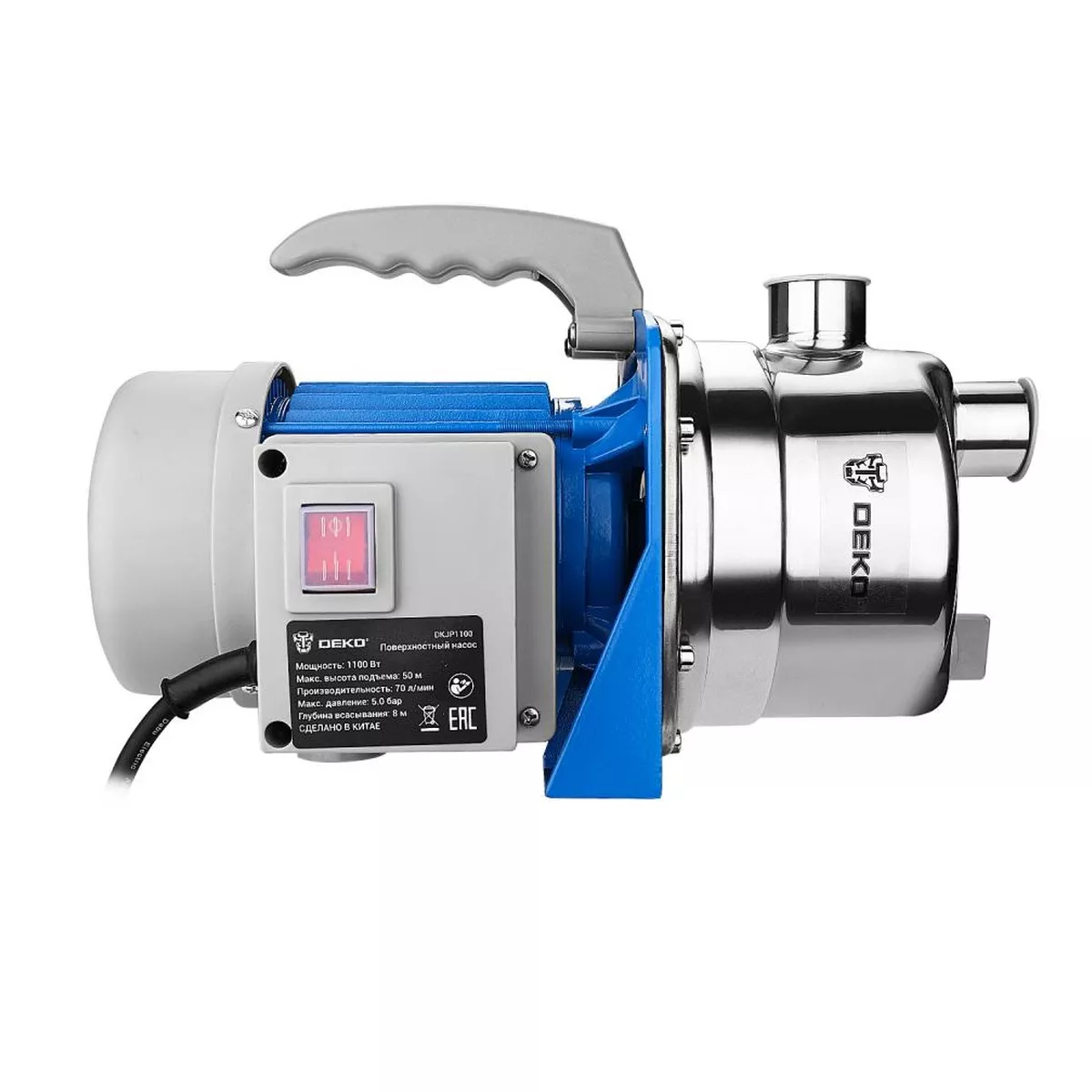Насос поверхностный DEKO DKJP1100 1100 Вт 70 л/мин DKJP1100
