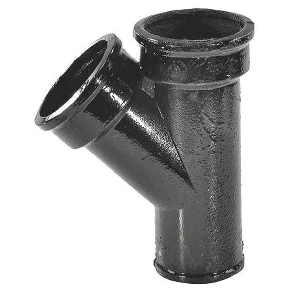 Тройник канализационный чугунный безнапорный Кронтиф Ду 150х100х45° косой ГОСТ 6942-98 1733986