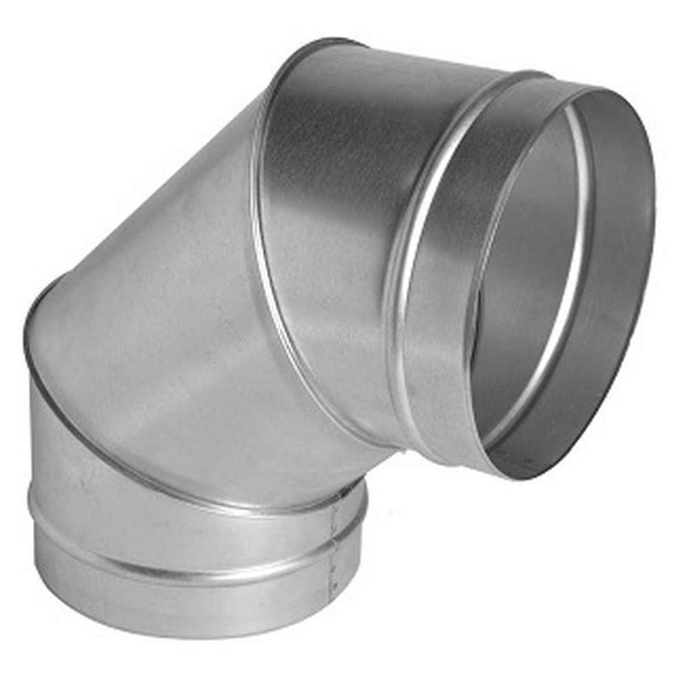 Отвод круглого сечения Галвент 90° 250 мм оцинкованная сталь 0.5 мм НС-1073513