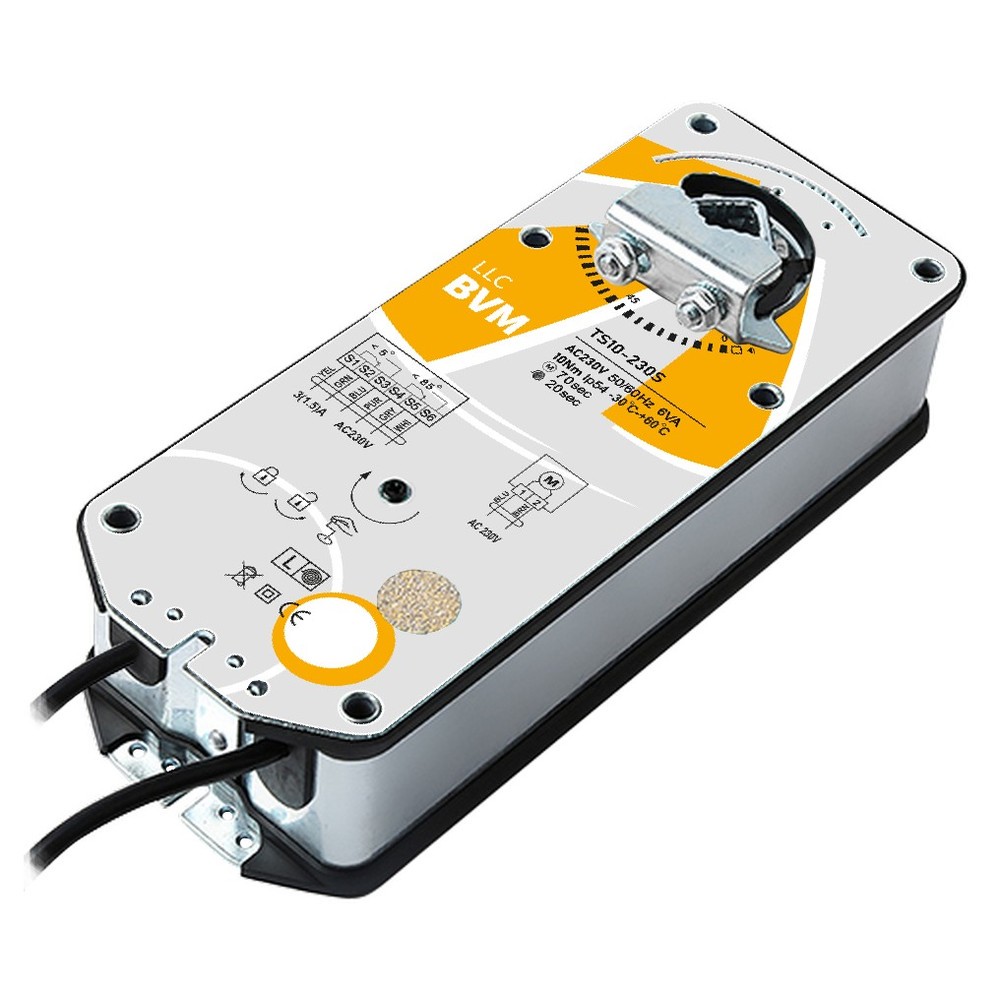 Электропривод для воздушных клапанов BVM TS10-230S 10 Нм 230 В TS10-230S