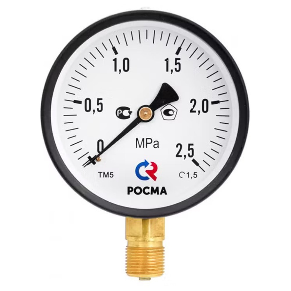 Манометр Росма ТМ-510Р.00 100 мм 0-0.6 МПа G1/2 радиальный 00000006832