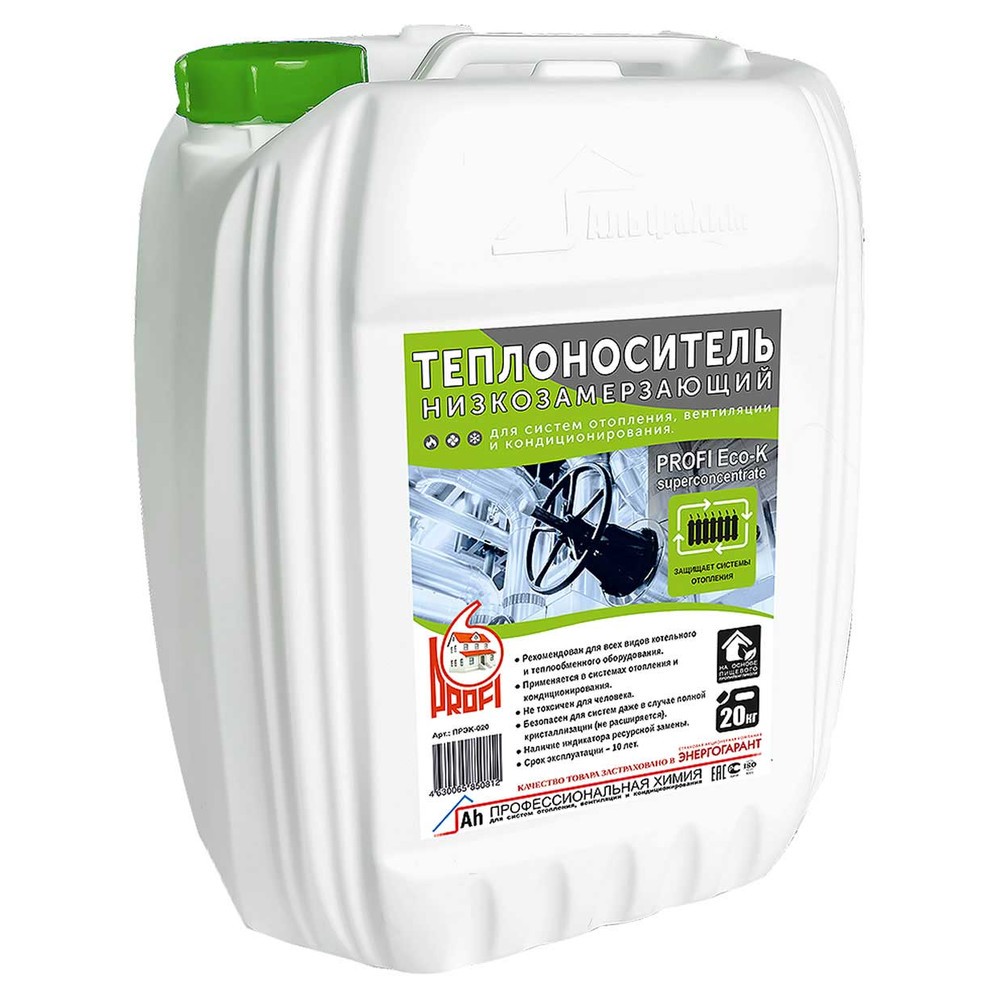Теплоноситель АльфаХим PROFI Eco-К концентрат на основе пропиленгликоля 20 кг НС-1259073