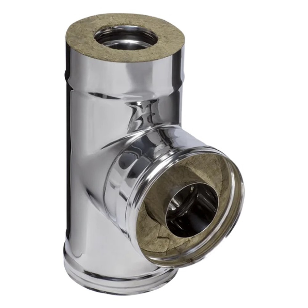 Тройник сэндвич 90° Ferrum AISI 430/0.8 мм + нерж. 150х210 мм НС-1542883