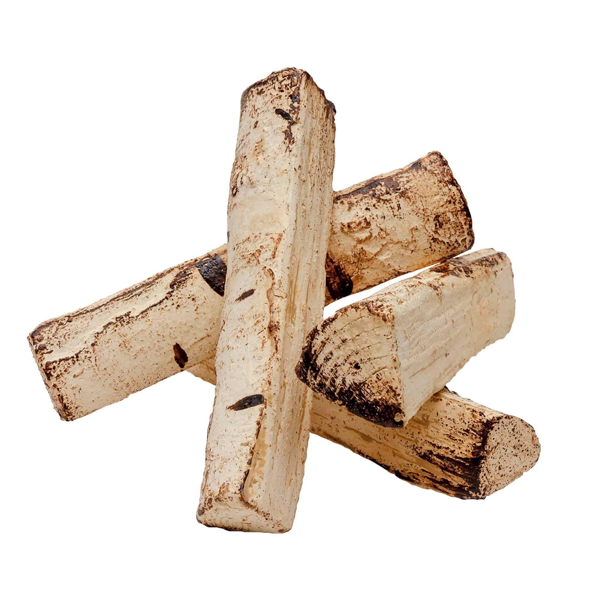 Набор керамических дров для биокамина Firelight Береза колотая 4 шт 1601800