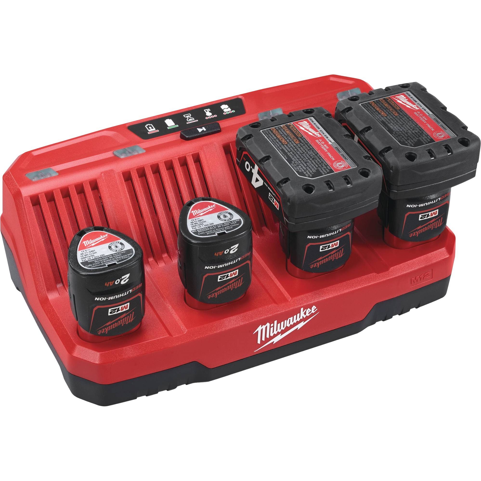Зарядное устройство Milwaukee M12 C4 четырехпортовое M12 C4