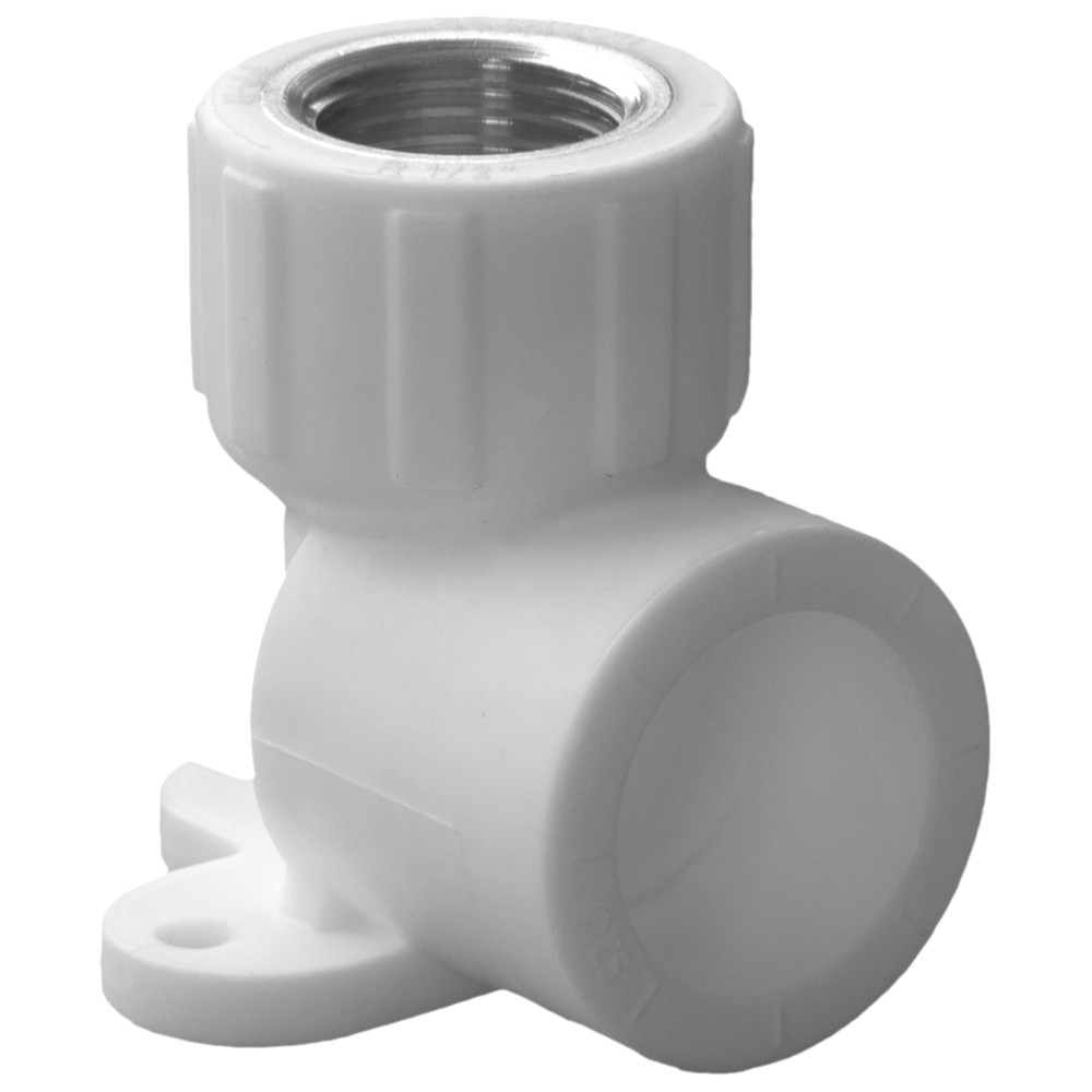 Угольник комбинированный полипропиленовый Политэк 25x1/2 ВР белый 1674010