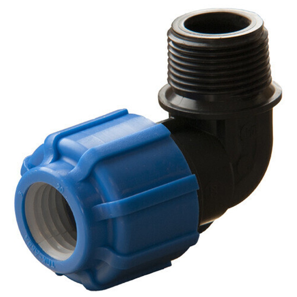 Отвод ПНД компрессионный ТПК-АКВА 50 мм х 1 1/4 НР 1677411