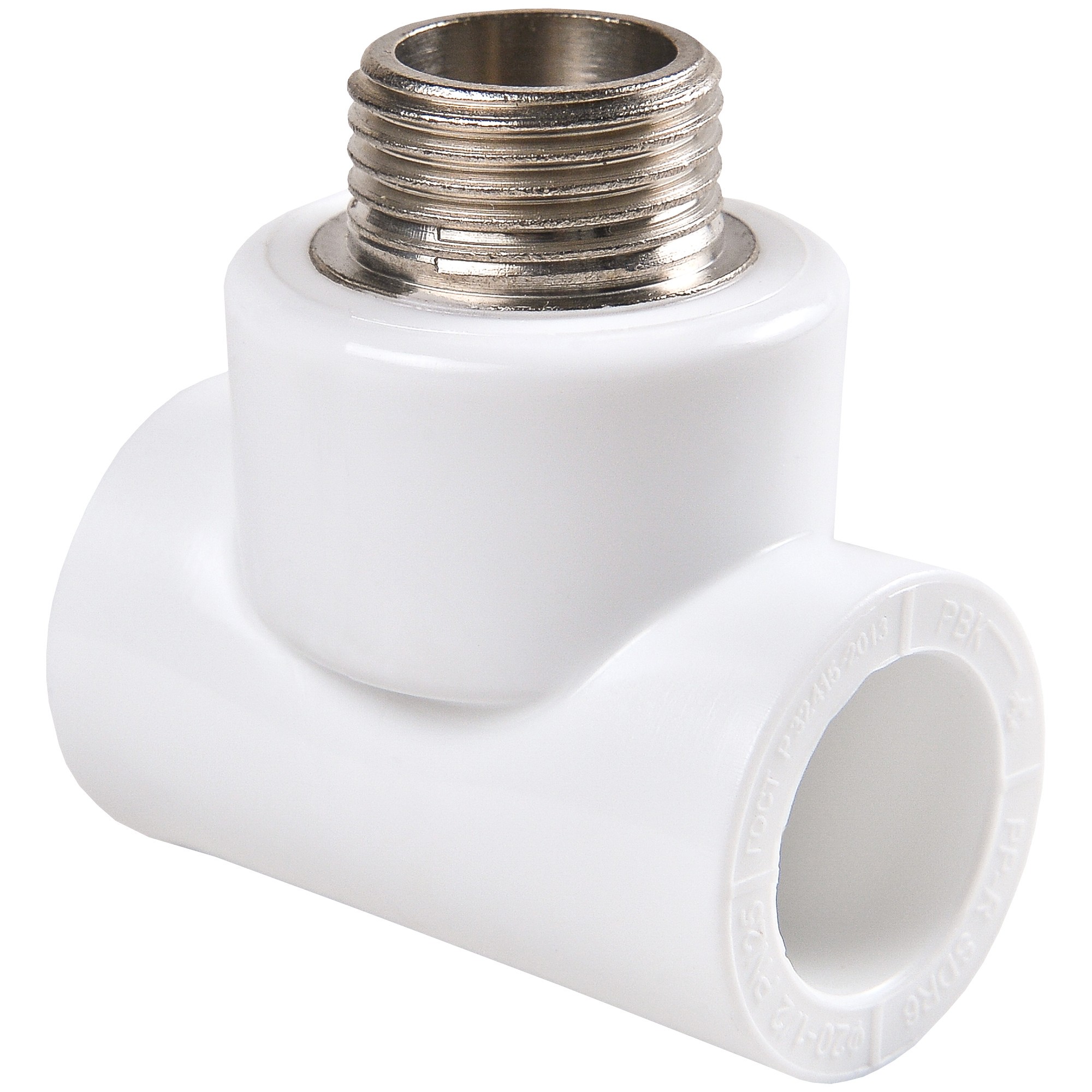 Тройник комбинированный РВК PPRC 20х1/2 НР белый 1654864