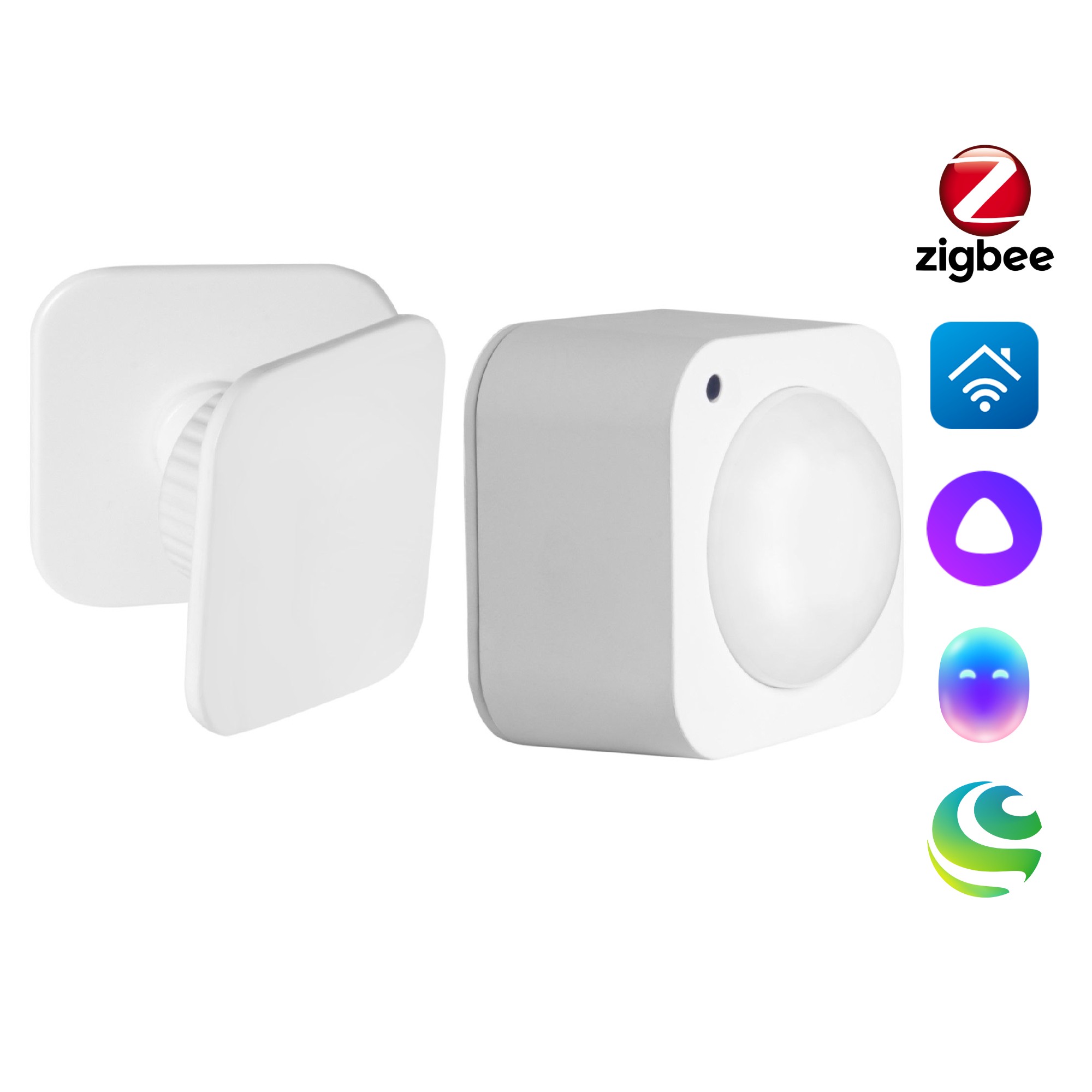 Датчик движения и освещенности Zigbee с кронштейном HOMMYN SQMB360MBS30ZB