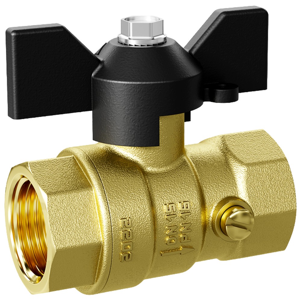 Кран шаровый для манометра LD 44.340.15 1/2 ВВ 30 шт 44.340.15