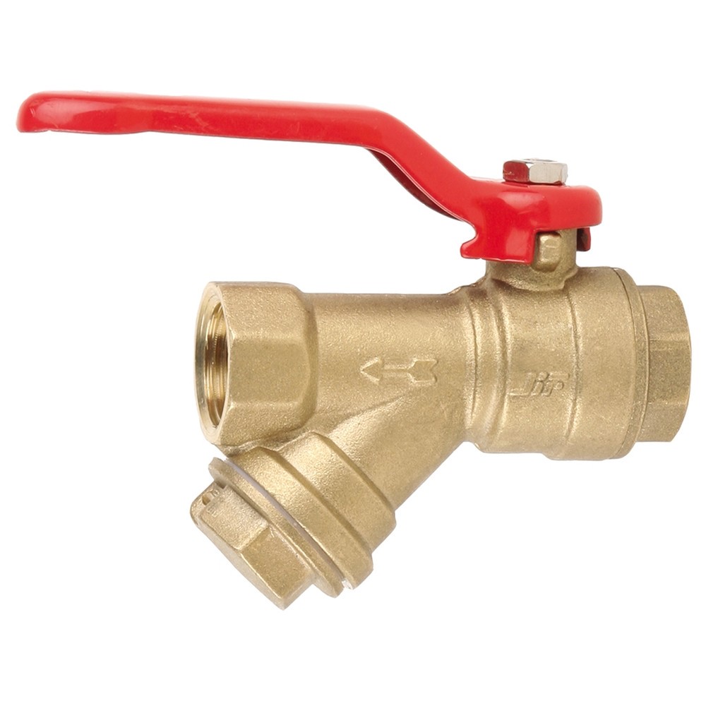 Кран шаровой JIF 375BR с фильтром 1/2 ВВ рычаг JIF.375BR