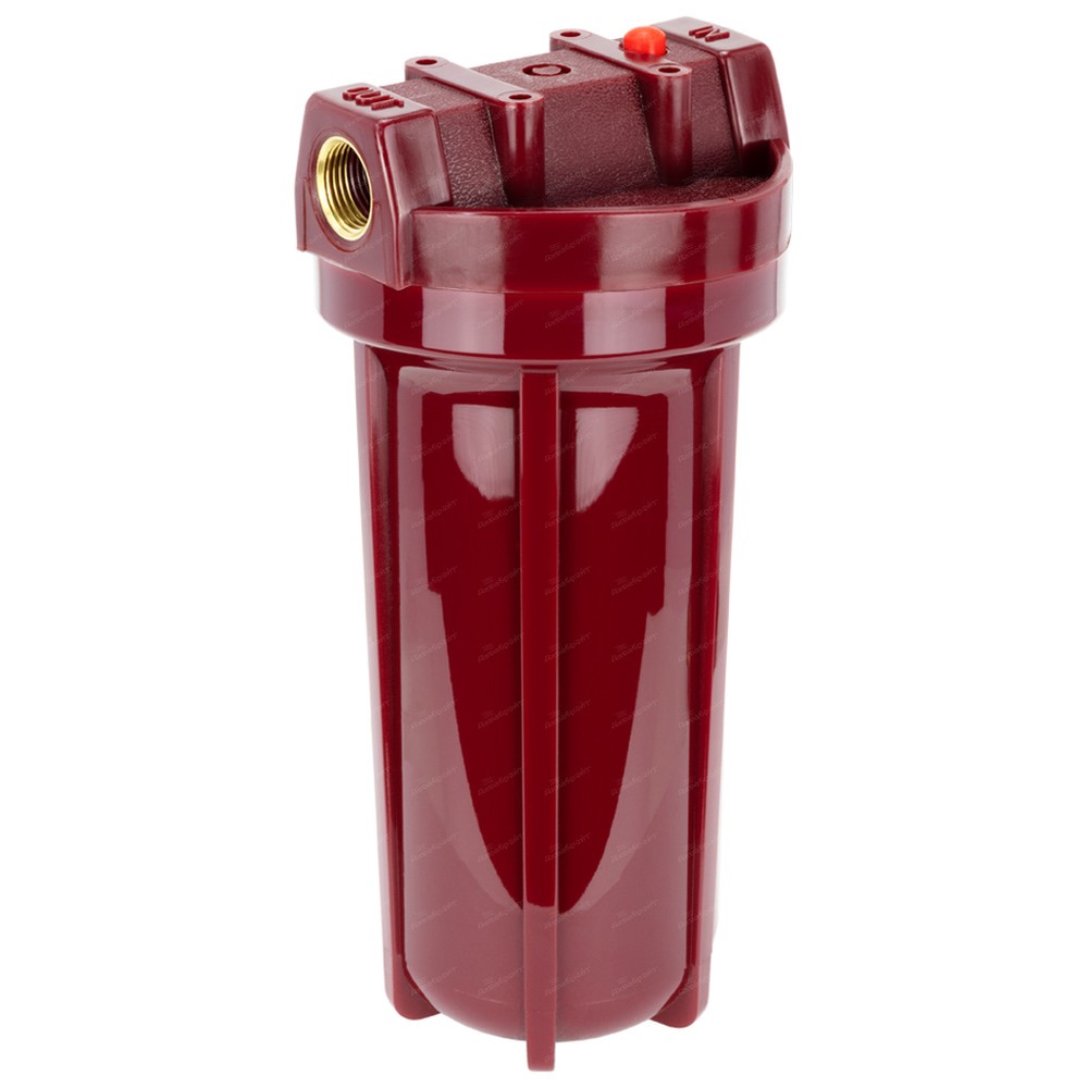 Корпус фильтра Аквабрайт АБФ-ГОР-34 3/4 красный для горячей воды АБФ-ГОР-34
