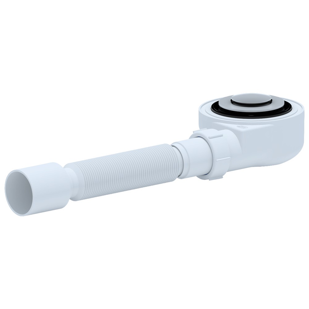 Сифон для душевого поддона АНИ пласт E455CLS с гибкой трубой и выпуском клик-клак E455CLS