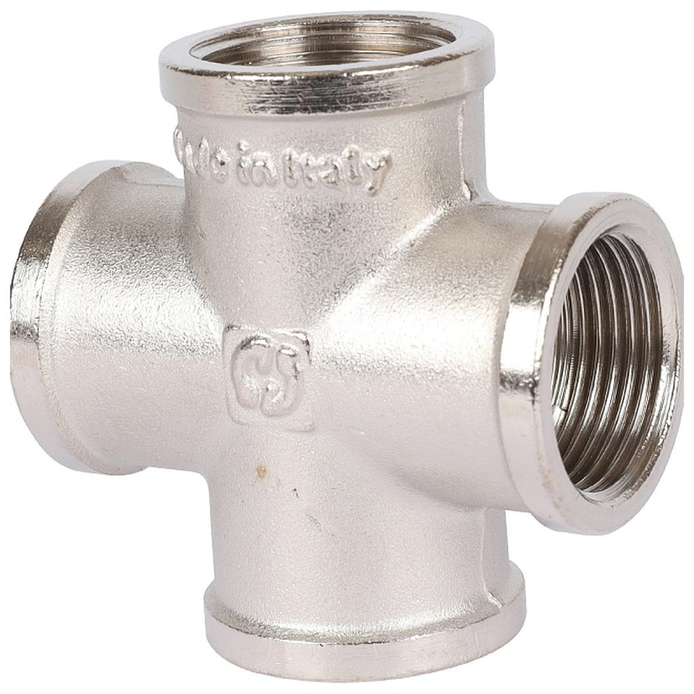 Крестовина латунная STOUT никелированная ВВ 3/4 SFT-0031-000034