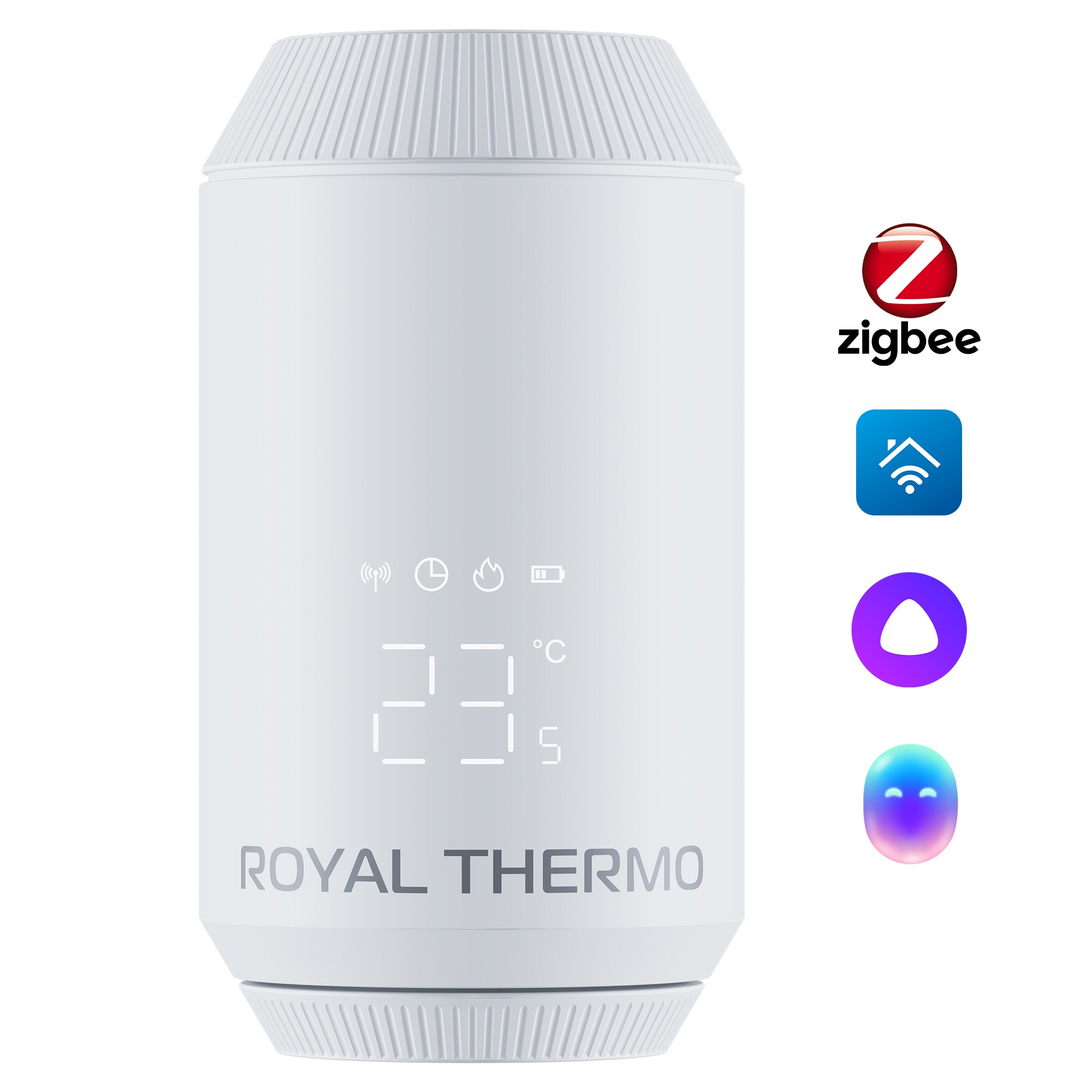 Термостат радиаторный электронный Royal Thermo Smart Heat 2.0 белый НС-1735430