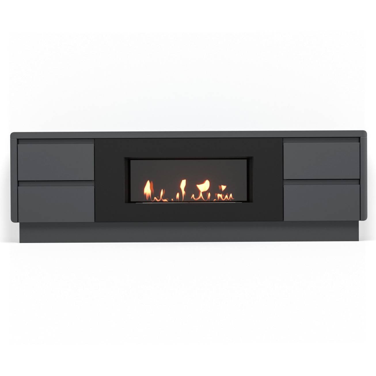 Тумба с биокамином Firelight BFP/P-1700 lux графит 1616366