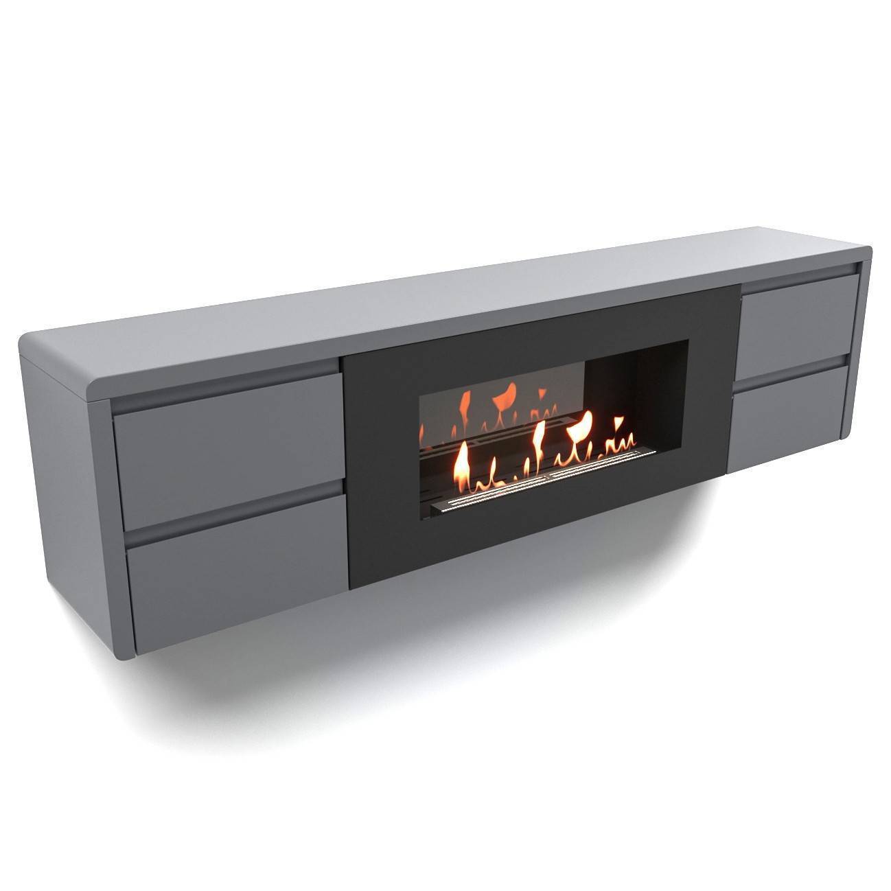 Тумба с биокамином Firelight BFP/P-1700 lux графит 1616366