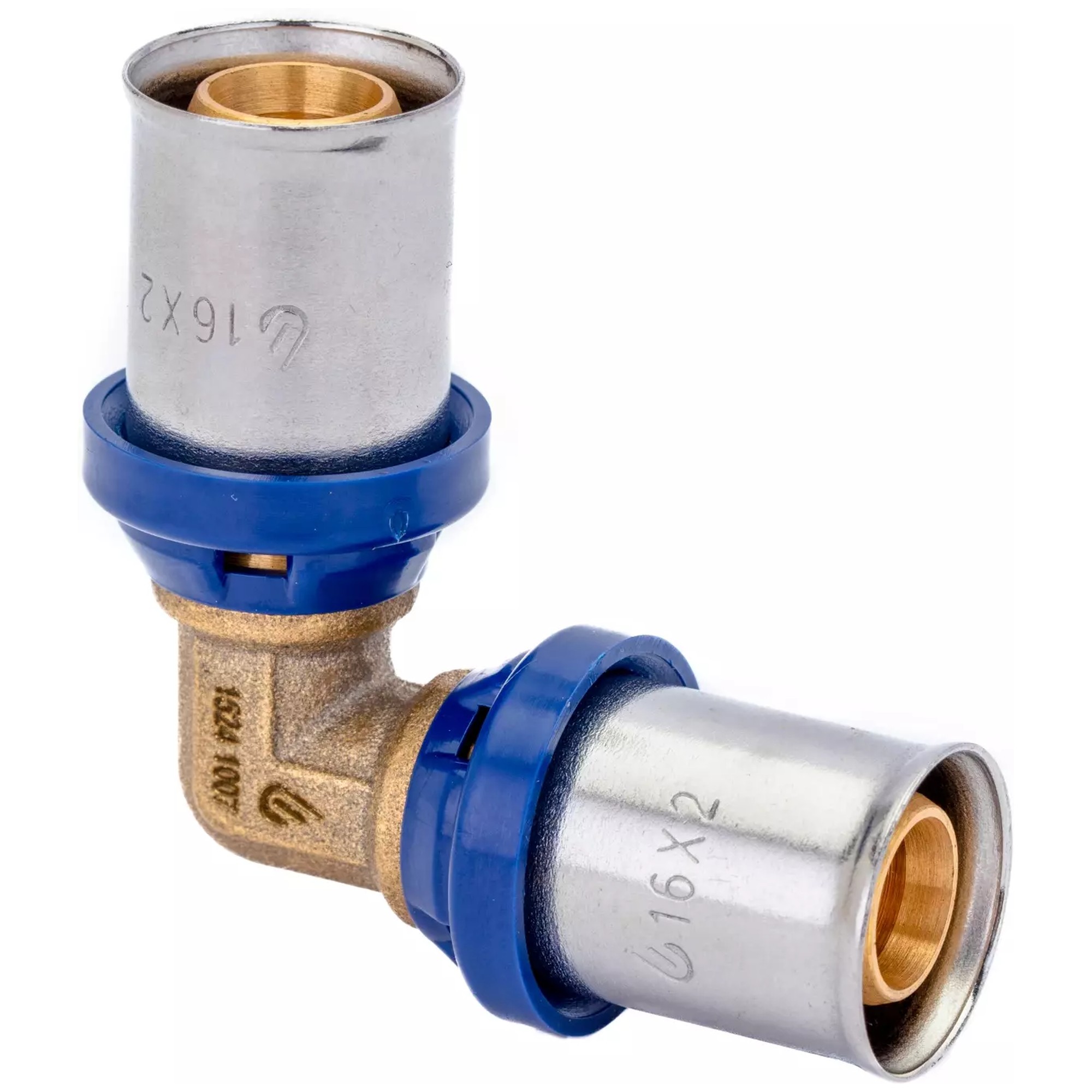 Угольник пресс Usystems MLC Plus латунный 26-26 мм 1777638