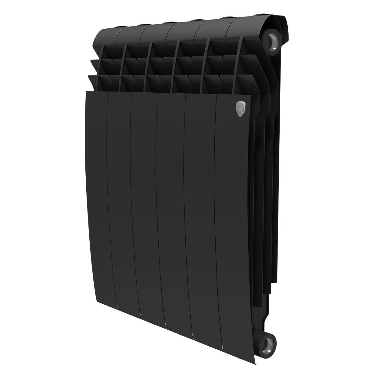 Радиатор биметаллический Royal Thermo BiLiner 500 боковое подключение 6 секций Noir Sable RTBNNS50006
