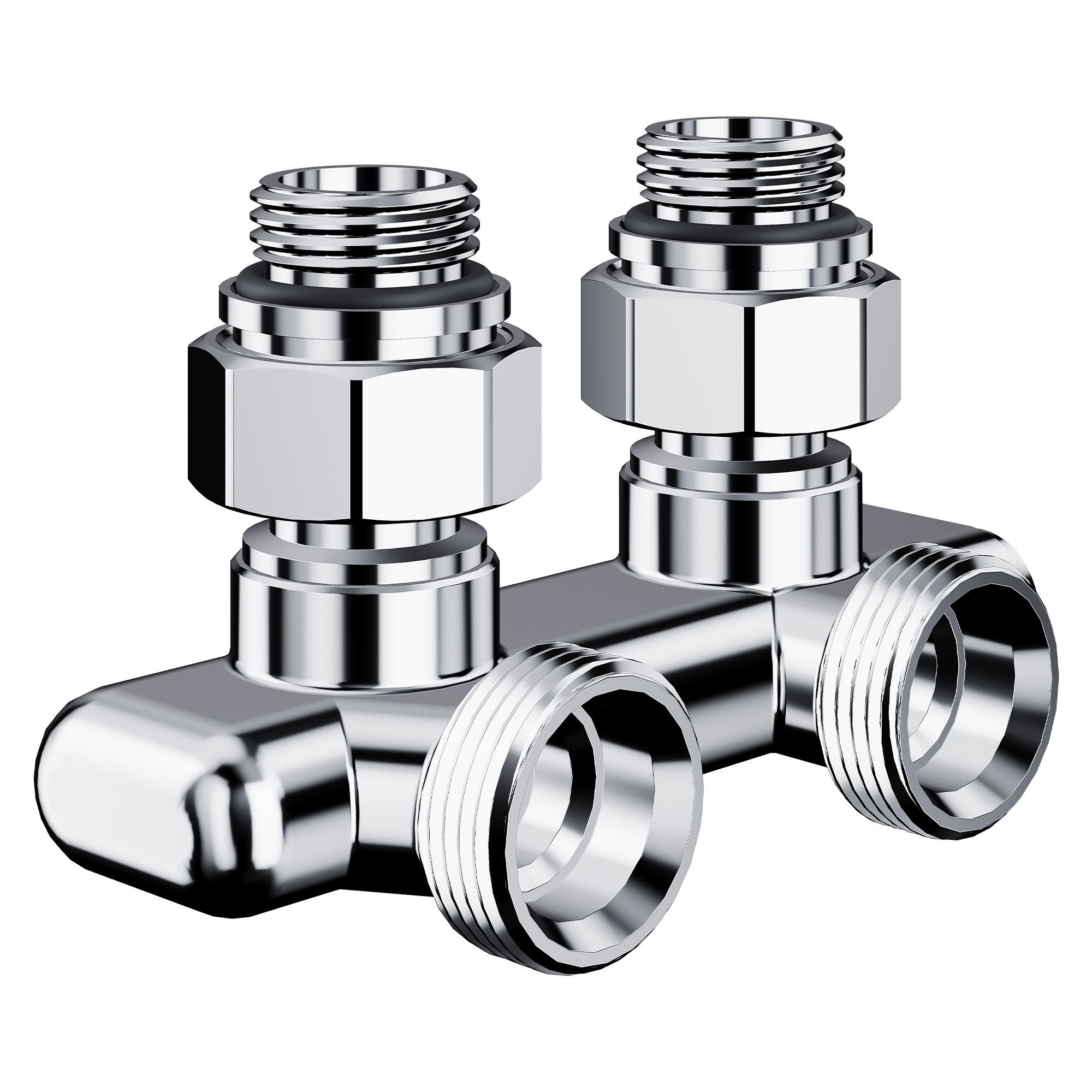 Узел нижнего подключения перекрестный Royal Thermo Design угловой 1/2"х3/4" EK (хром)